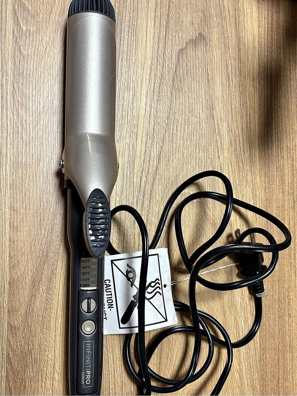 InfinitiPRO by Conair Tourmaline Ceramic Curling Iron Gray & Black